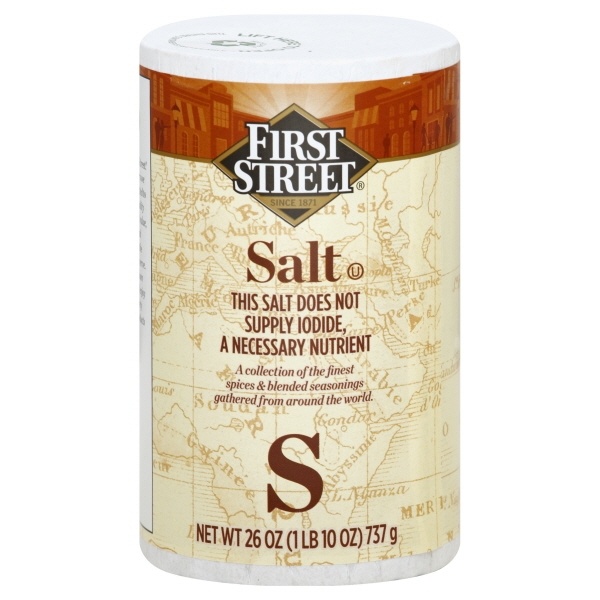 slide 1 of 1, First Street Plain Salt, 26 oz