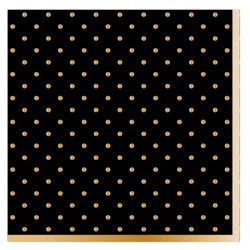 Design Design Black/Gold Swiss Dots Luncheon Napkins