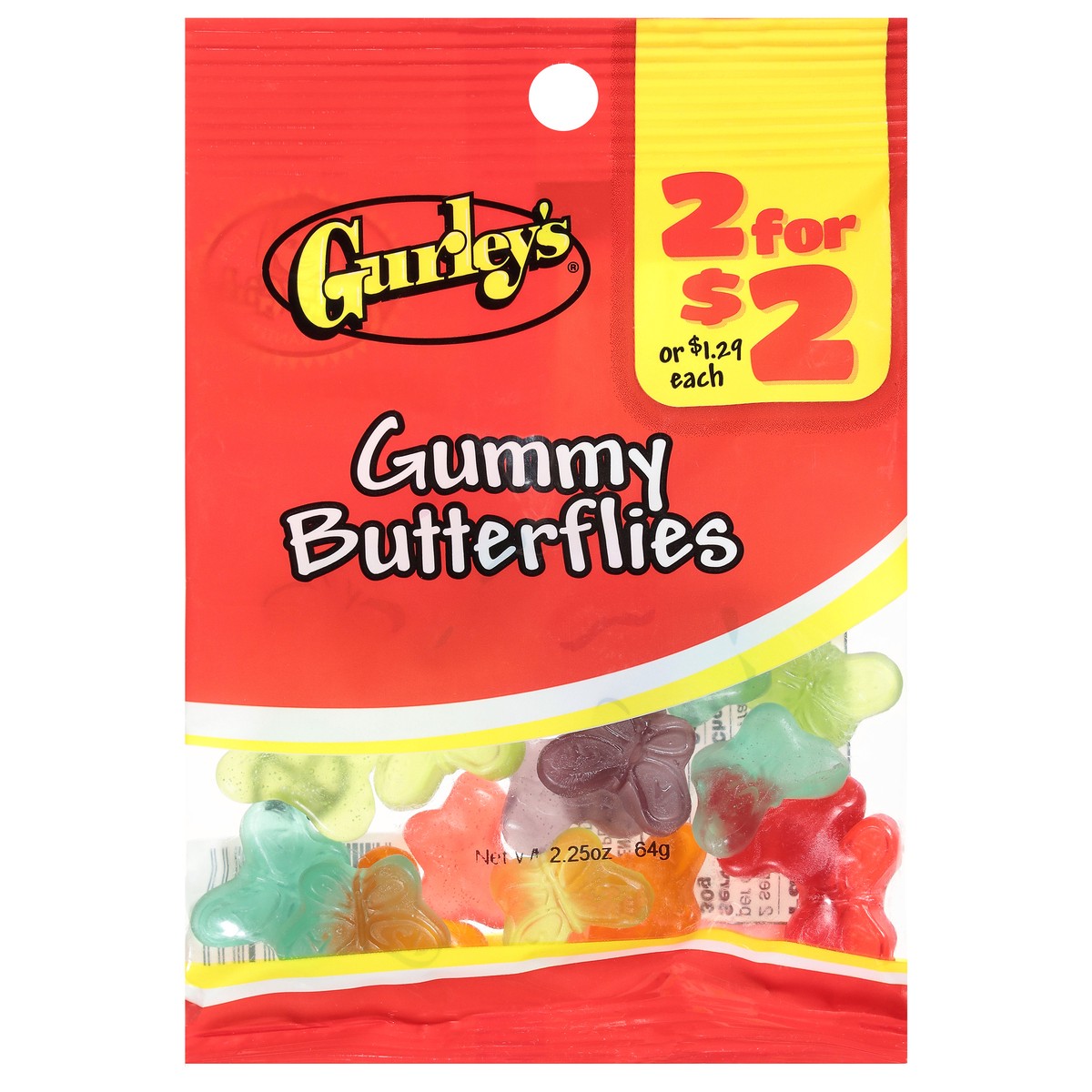 slide 13 of 14, Gurley's Gummy Butterflies 2.25 oz, 2.25 oz