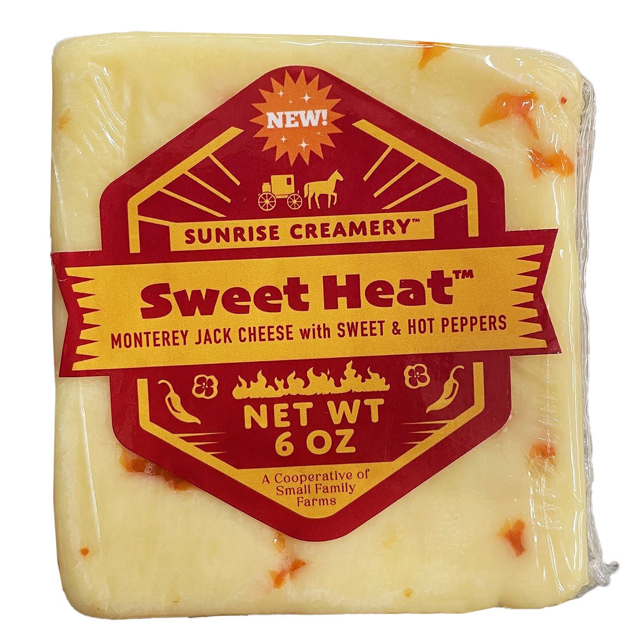 slide 1 of 2, Sunrise Creamery Sweet Heat Cheese 6 oz, 6 oz