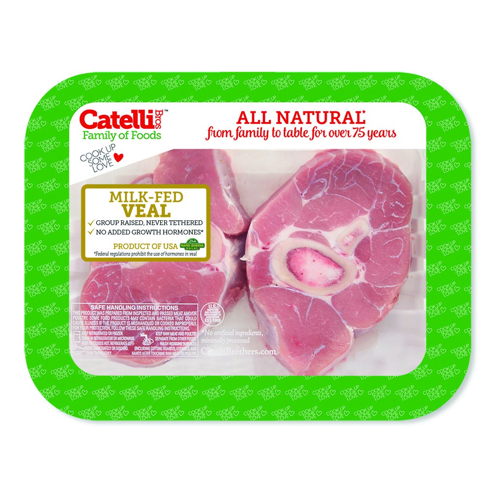 slide 1 of 1, Catelli Bros Family of Foods All Natural Veal Osso Buco 0.96 lb, per lb