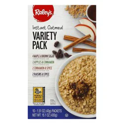 Raley's Variety Pack Instant Oatmeal 15.1 oz