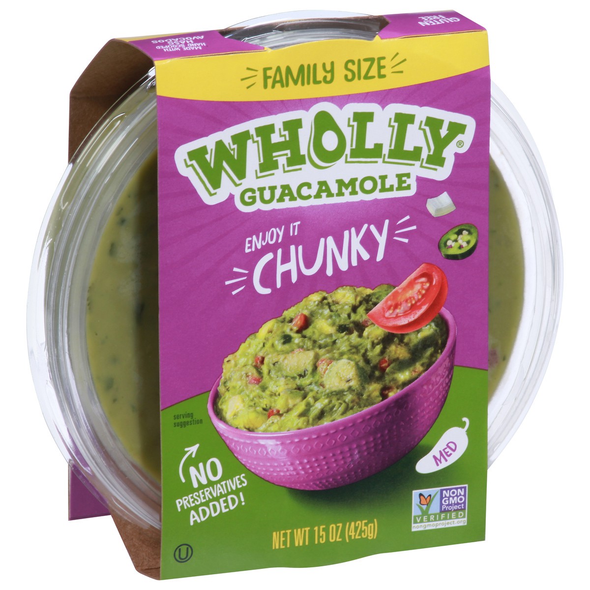 slide 2 of 9, Wholly Guacamole Gauc Chunky Bowl, 15 oz