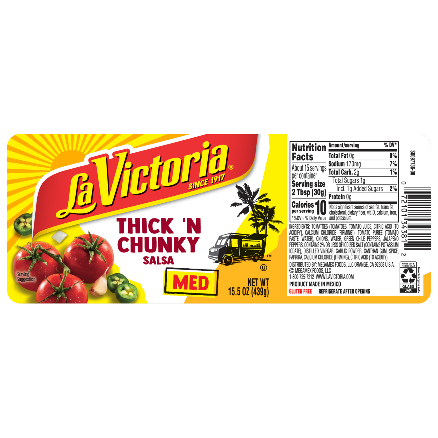 slide 6 of 8, La Victoria Thick & Chunky Medium Salsa, 15.5 oz