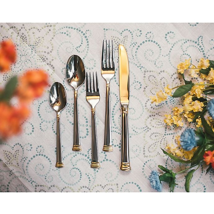 slide 3 of 5, Lenox Eternal Gold Flatware Place Setting, 5 ct