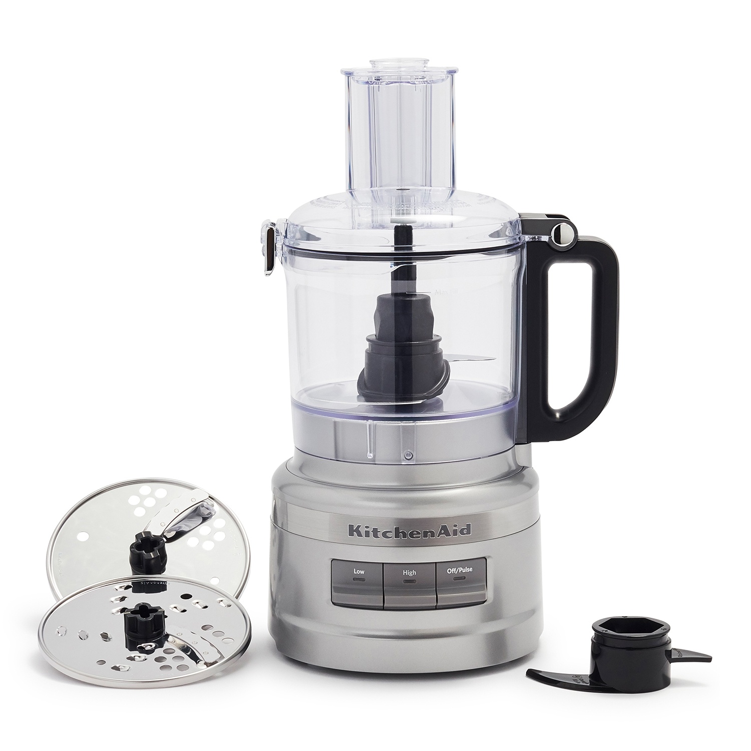 slide 1 of 1, KitchenAid 7-Cup Food Processor Plus, Silver, 1 ct