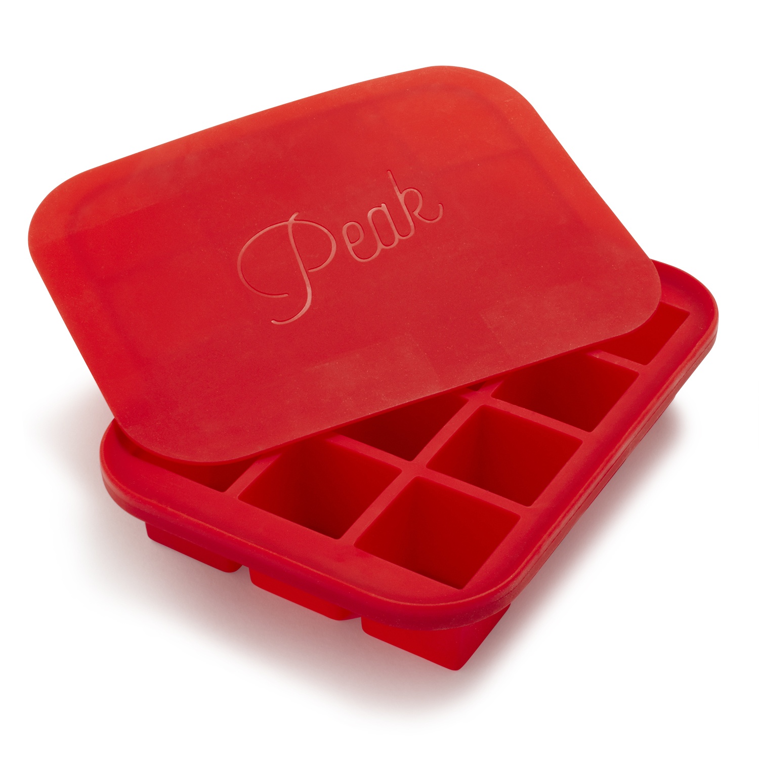 slide 1 of 1, W&P Design Peak Ice Works Everyday Ice Cube Tray, Red, Red, 1 ct