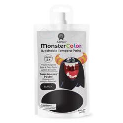 Abroli Monster Color 5oz Black Washable Tempera Paint Pouch