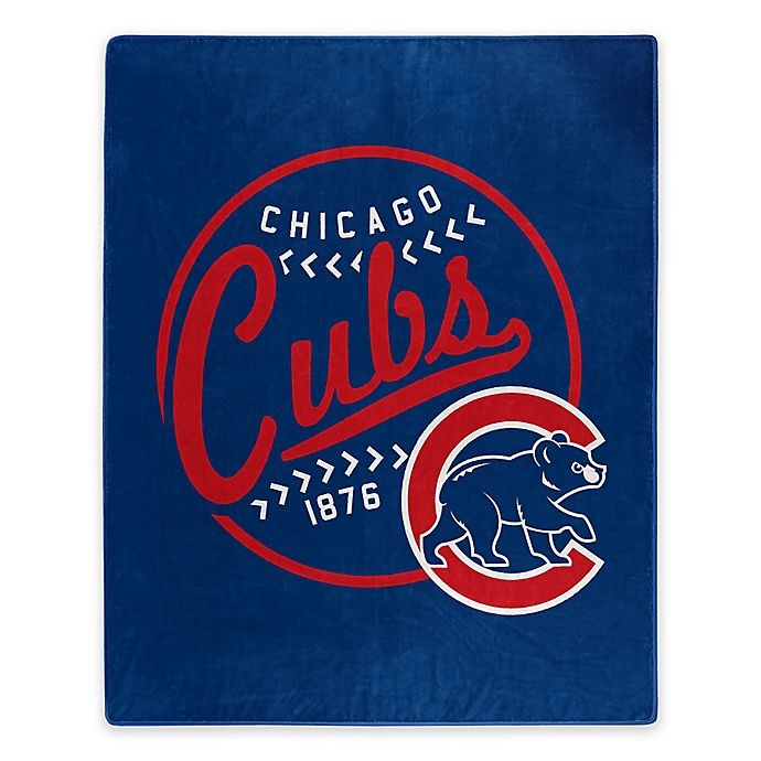 slide 1 of 1, MLB Chicago Cubs Jersey Raschel Throw Blanket, 1 ct