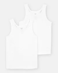 Carter's Carters Girls 2-Pack Tank Undershirts - White White 2-3