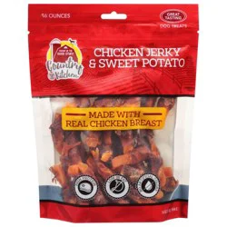 Country Kitchen Chicken Jerky & Sweet Potato Dog Treats 16 oz