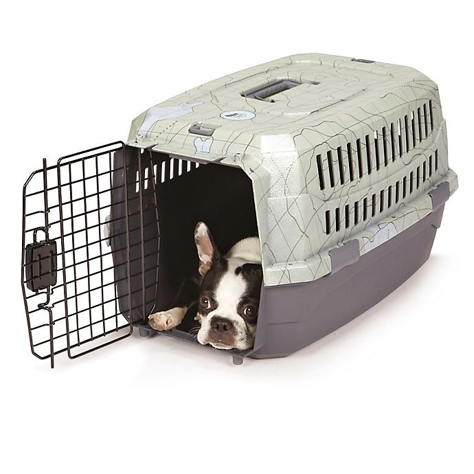 slide 2 of 2, Dog is Good Medium Never Travel Alone Medium Dog Crate, 1 ct