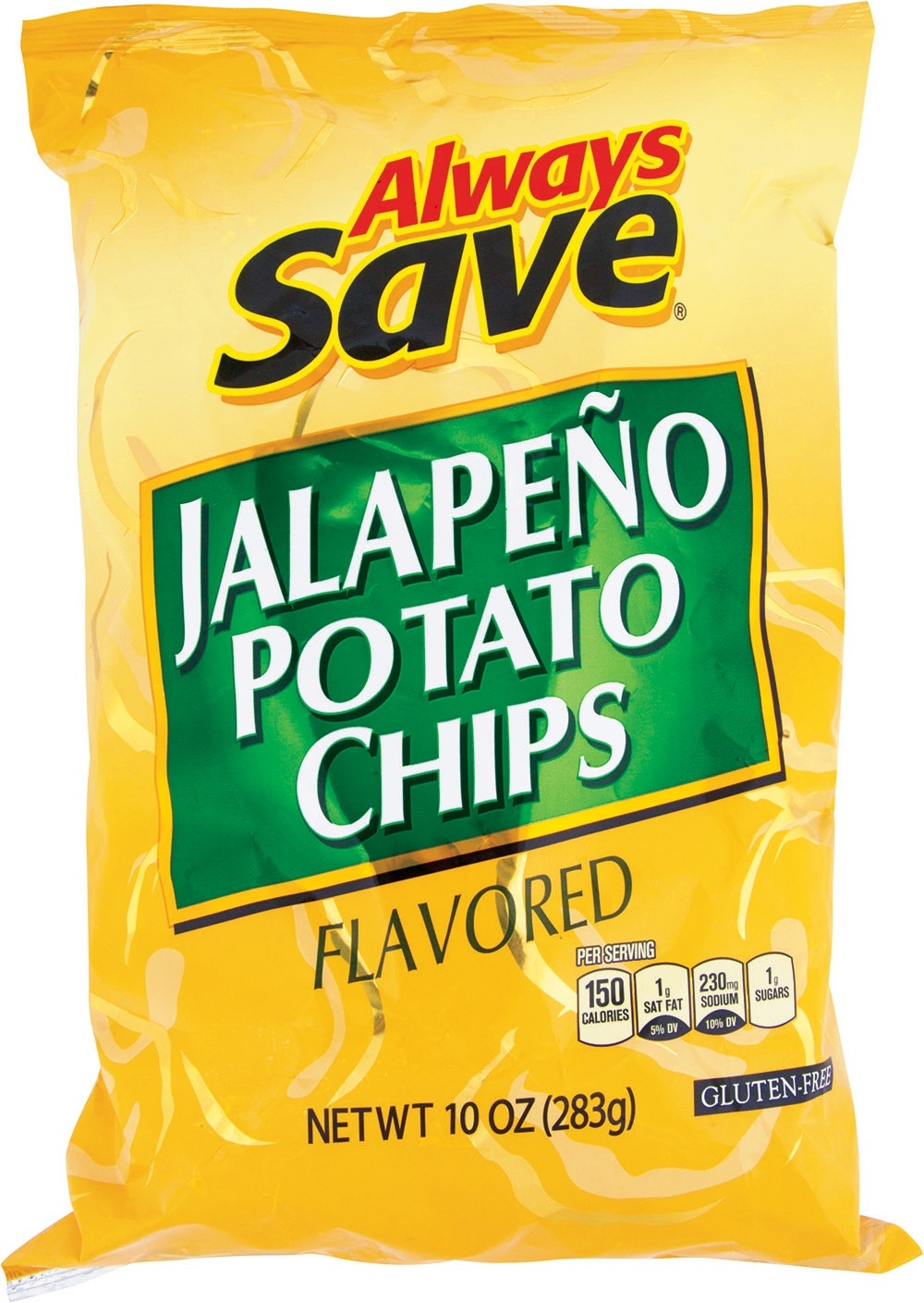 slide 1 of 1, Always Save Jalapeno Potato Chips, 10 oz