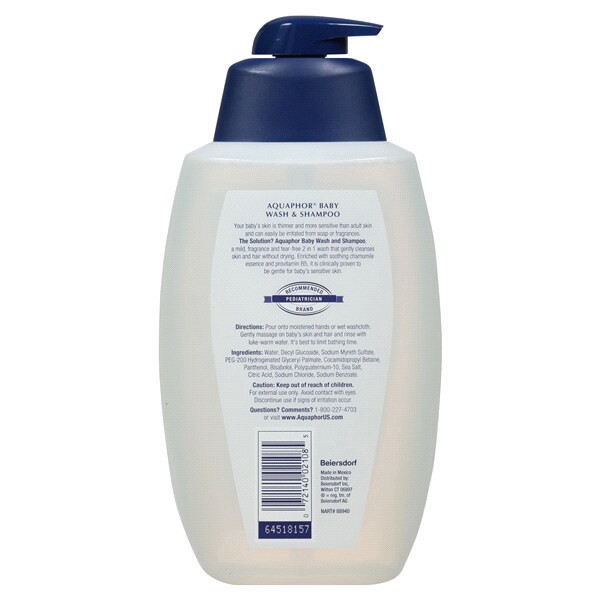 slide 3 of 5, Aquaphor Cleansing Baby Wash & Shampoo 25.4 fl oz, 25.4 fl oz