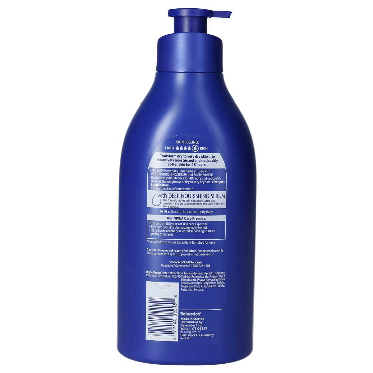 slide 2 of 2, Nivea Essentially Enriched Body Lotion Value Size 33.8 fl oz, 33.8 fl oz