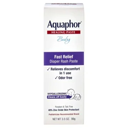 Aquaphor Baby Fast Relief Diaper Rash Paste 3.5 oz