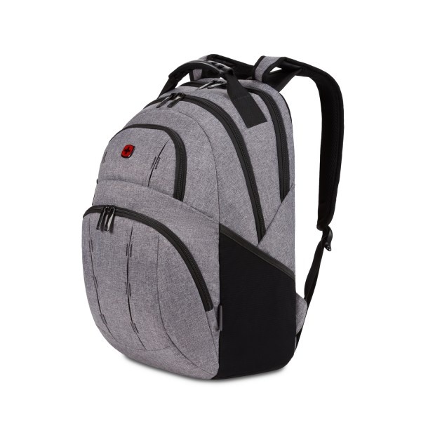 slide 4 of 6, Wenger Tandem Backpack With 16'' Laptop Pocket, Gray/Black, 1 ct