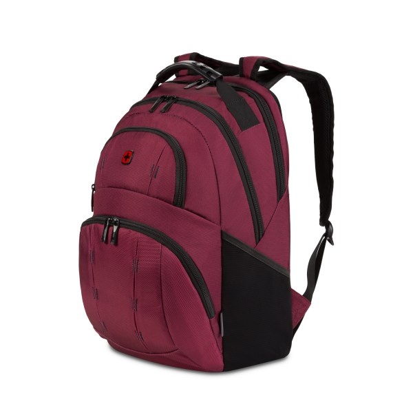 slide 5 of 10, Wenger Tandem Backpack With 16'' Laptop Pocket, Burgundy, 1 ct