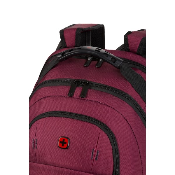 slide 8 of 10, Wenger Tandem Backpack With 16'' Laptop Pocket, Burgundy, 1 ct