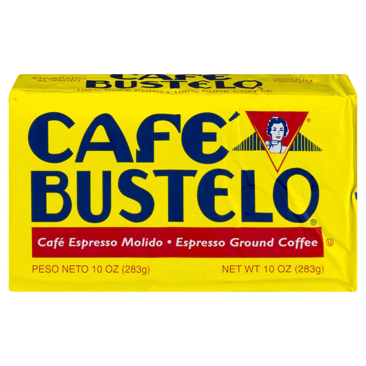 slide 1 of 9, Café Bustelo, Espresso Style Dark Roast Ground Coffee, Vacuum-Packed Brick - 10 oz, 10 oz