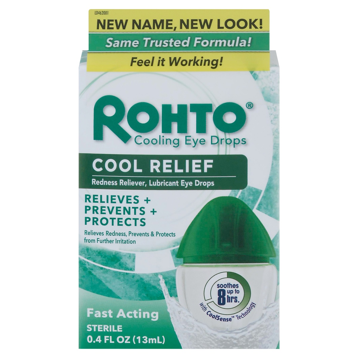 slide 1 of 1, Rohto Eye Drops Lubricant Redness Relief, 0.4 fl oz