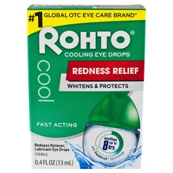 Rohto Cool Relief, Redness Reliever Lubricant Eye Drops, 0.4 fl oz Bottle