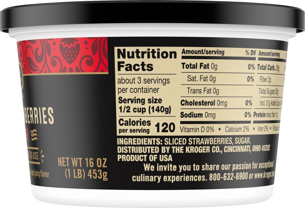 slide 3 of 6, Private Selection Frozen Sliced Strawberries In Sugar, 16 oz