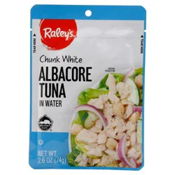 Raley's Albacore Tuna, Chunk White 2.6 oz