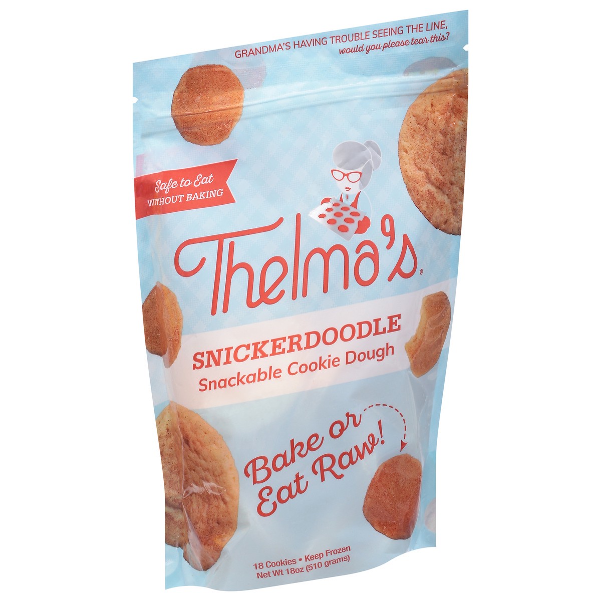 slide 2 of 9, Thelma's Snickerdoodle Ready To Eat Cookie Dough - 18 Oz, 18 oz