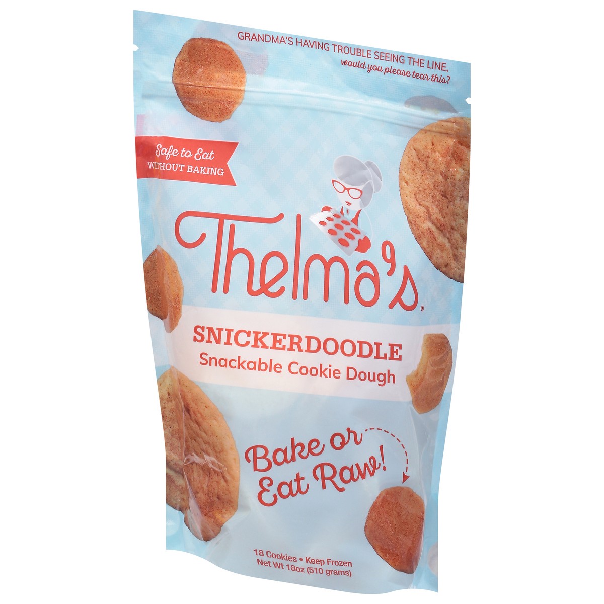 slide 8 of 9, Thelma's Snickerdoodle Ready To Eat Cookie Dough - 18 Oz, 18 oz