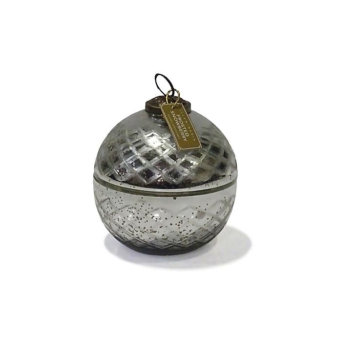 slide 1 of 2, Zodax Small Ornament Jar Candle - Silver, 1 ct