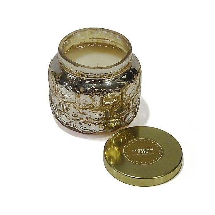 slide 2 of 2, Zodax Embossed Scented Small Candle with Gold Lid - Gold, 1 ct