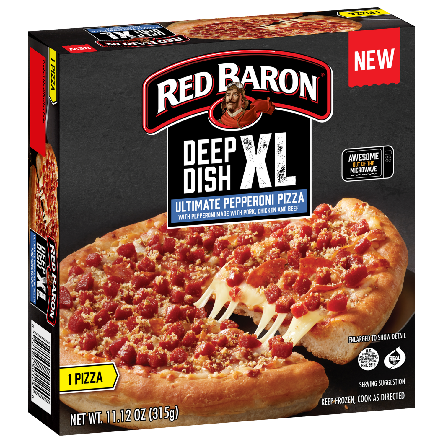 slide 4 of 6, Red Baron Deep Dish Ultimate Pepperoni XL Pizza 1 Each, 1 ct