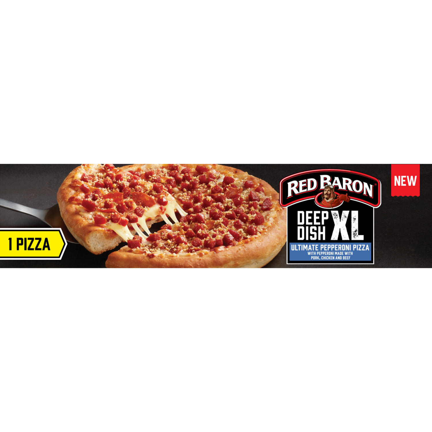 slide 6 of 6, Red Baron Deep Dish Ultimate Pepperoni XL Pizza 1 Each, 1 ct