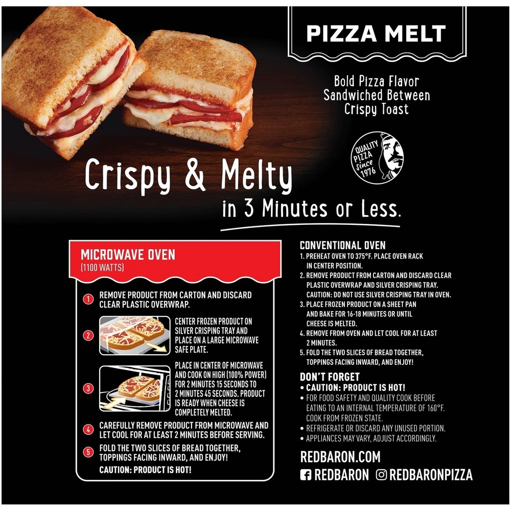 slide 2 of 6, Red Baron Pizza Melt, Pepperoni 5.34 oz, 5.34 oz