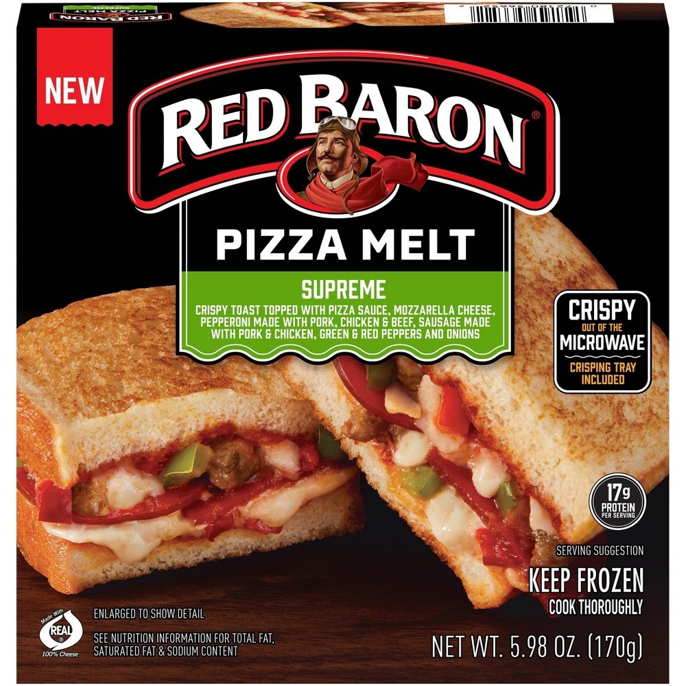 slide 5 of 6, Red Baron Supreme Pizza Melt, 5.98 oz
