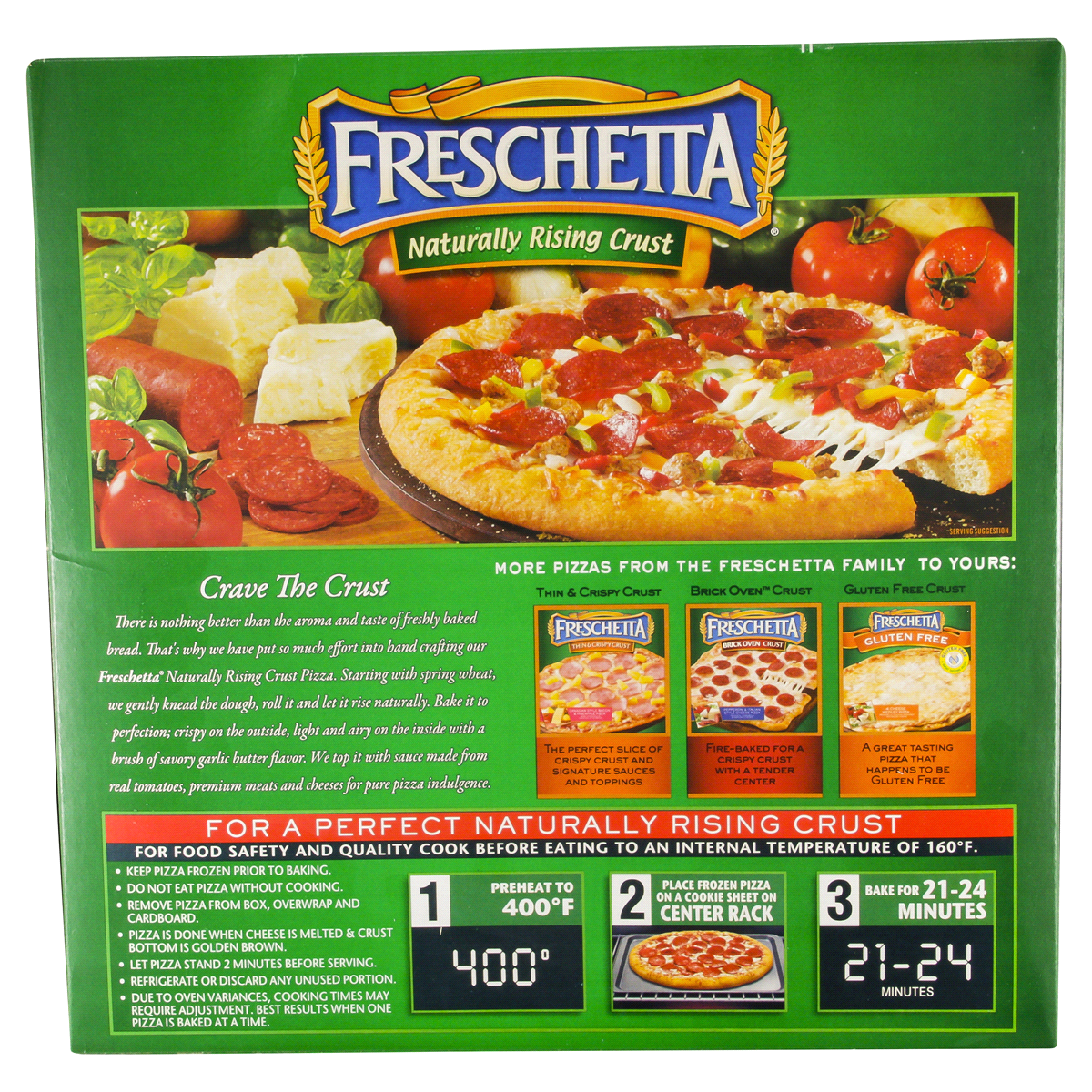 slide 4 of 5, Freschetta Naturally Rising Crust Sausage & Pepperoni Pizza, 29 oz