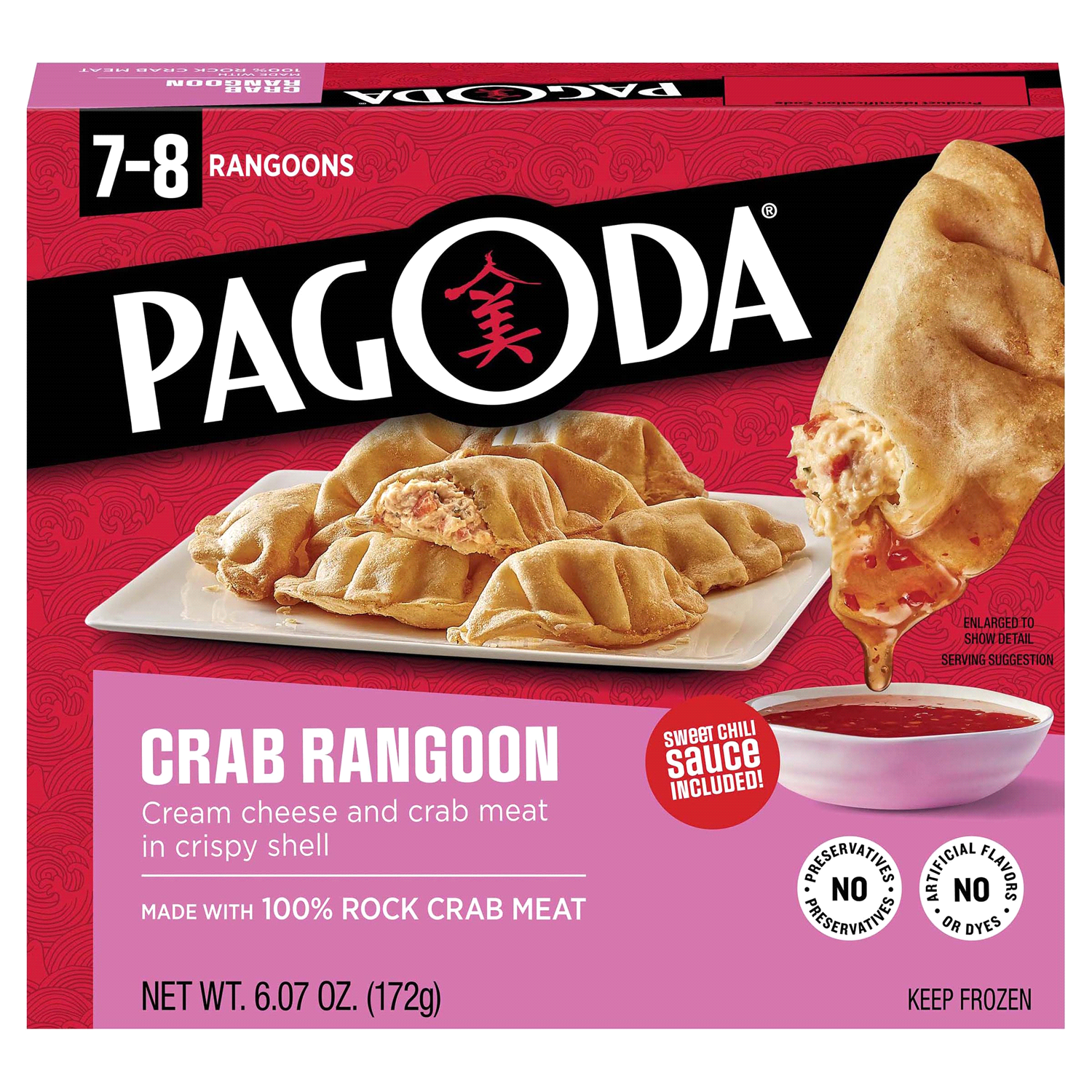 slide 1 of 3, Pagoda Express Crab Rangoon 6.07 oz, 6.06 oz