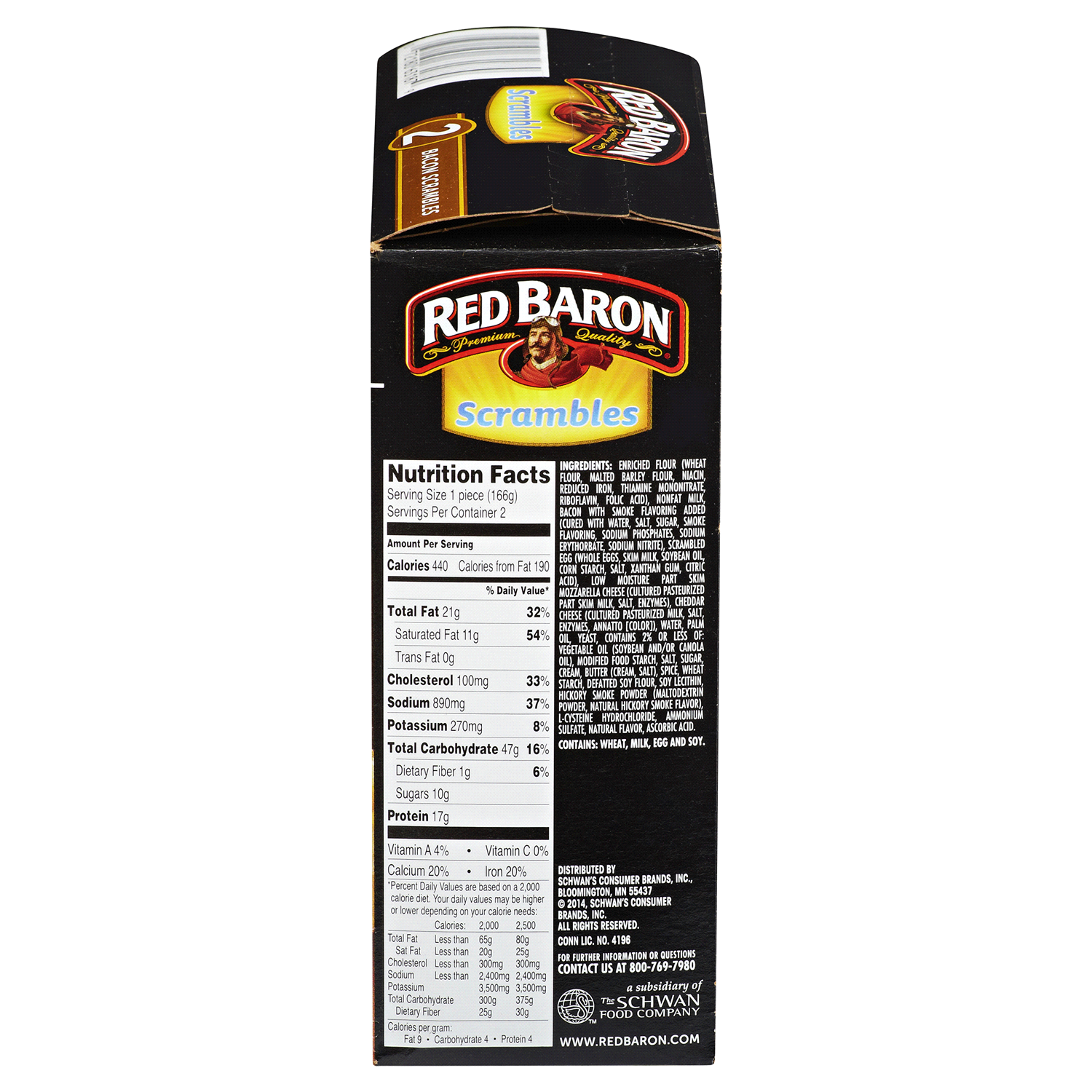 slide 3 of 5, Red Baron Breakfast Scrambles Bacon, Egg and Cheese Pizzas 2 ea, 2 ct