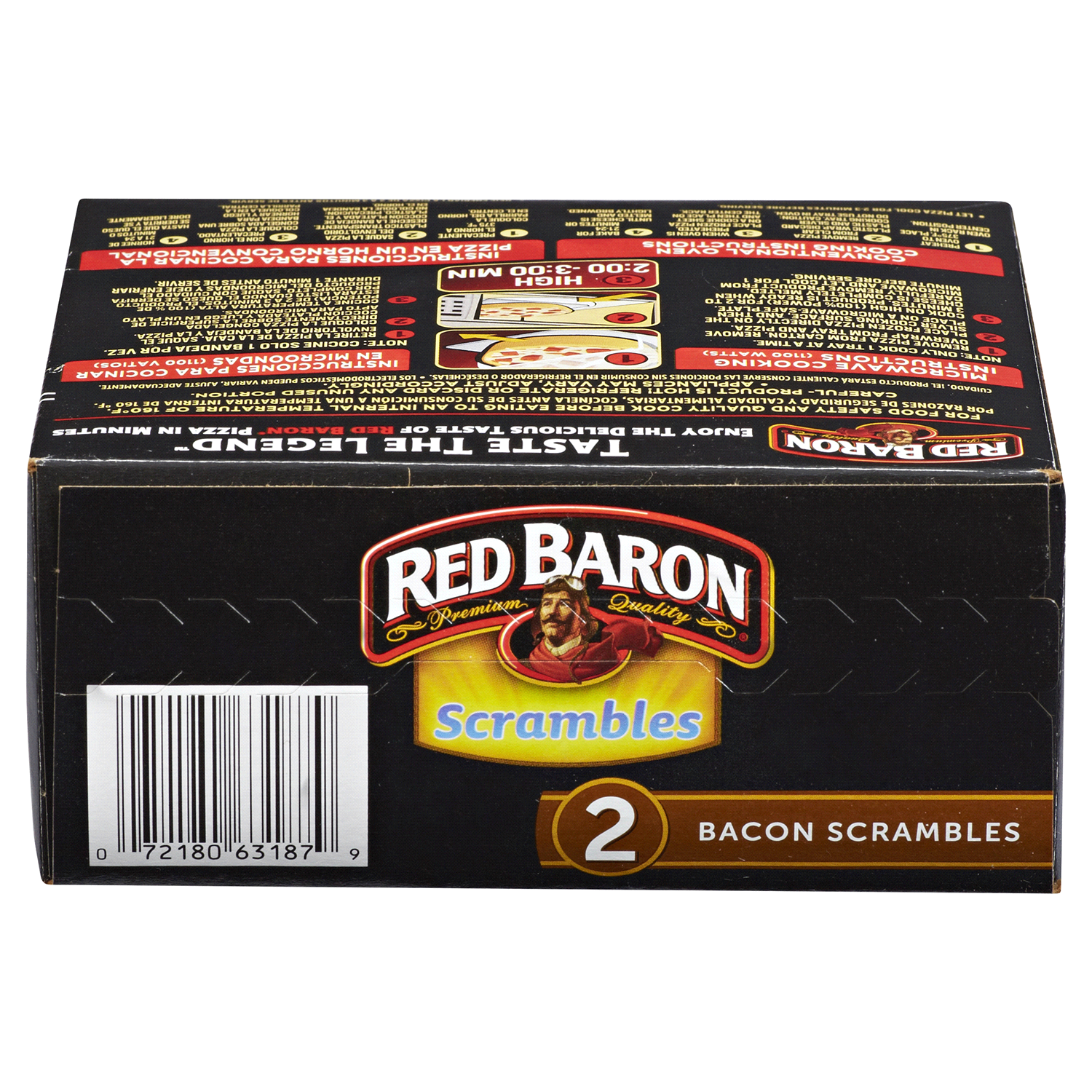 slide 5 of 5, Red Baron Breakfast Scrambles Bacon, Egg and Cheese Pizzas 2 ea, 2 ct