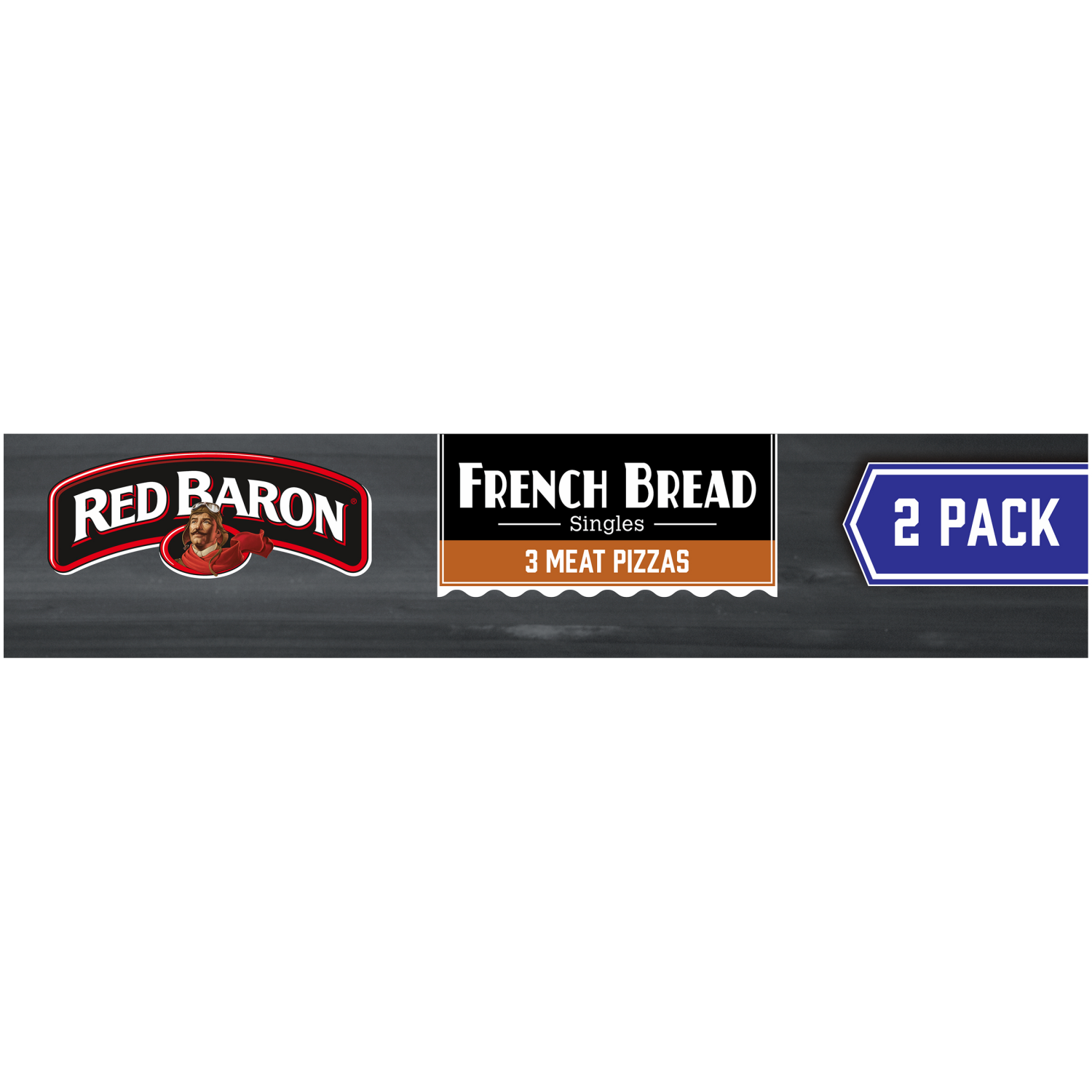 slide 6 of 6, Red Baron Singles 3 Meat Pizza French Bread 2 ea, 2 ct