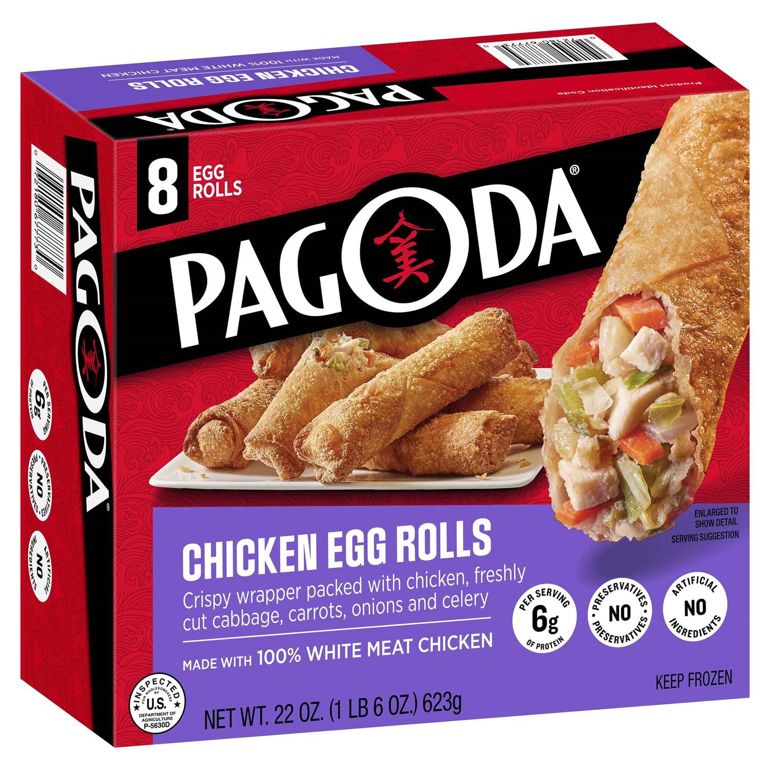 slide 3 of 3, Pagoda Express Chicken Egg Rolls 22 oz, 22 oz