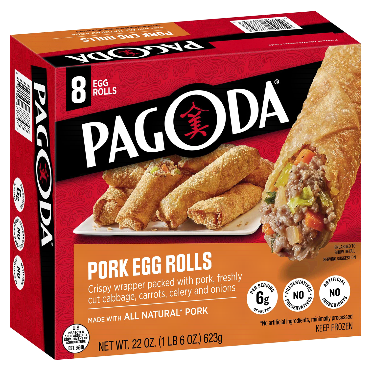 slide 3 of 3, Pagoda Express Pork Egg Rolls 22 oz, 22 oz