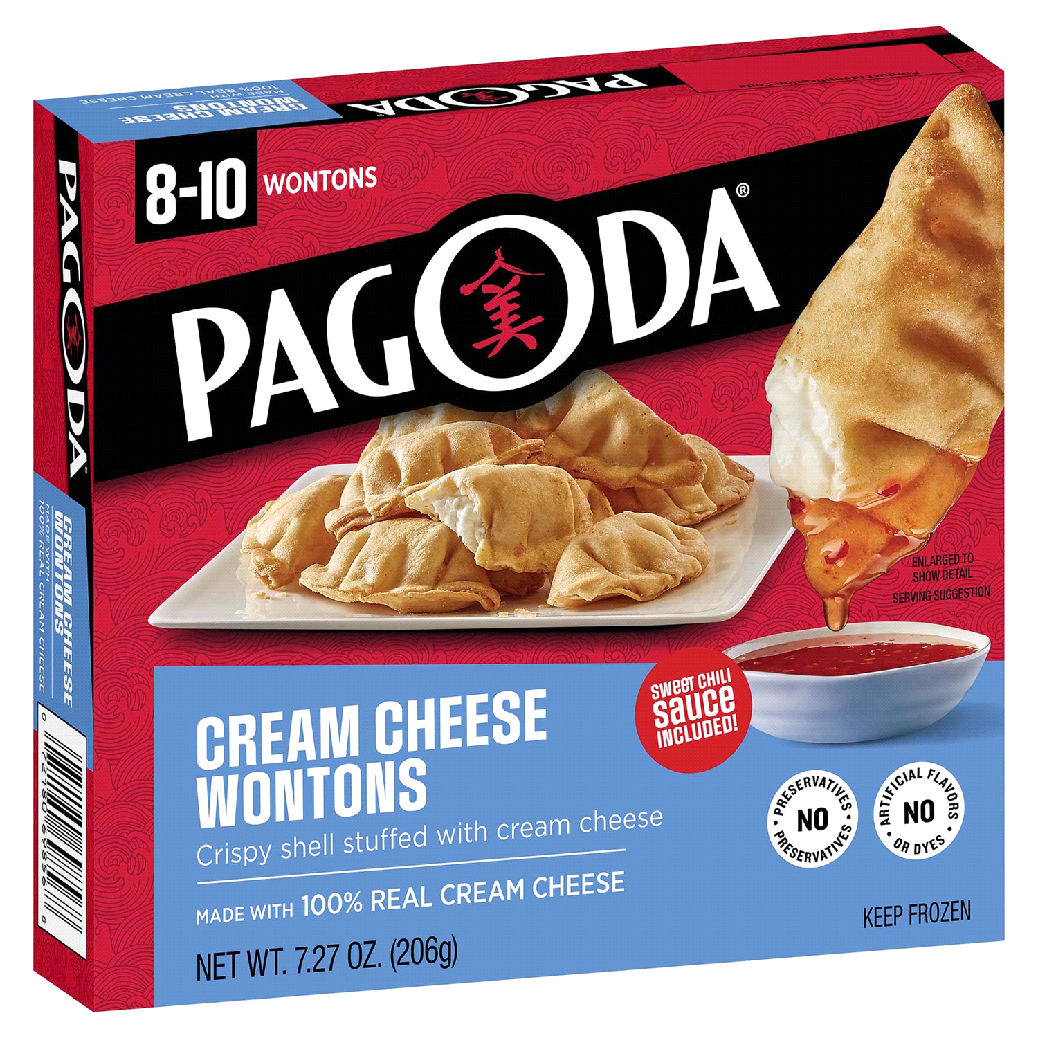slide 2 of 3, Pagoda Express Cream Cheese Wontons 7.27 oz, 7.27 oz
