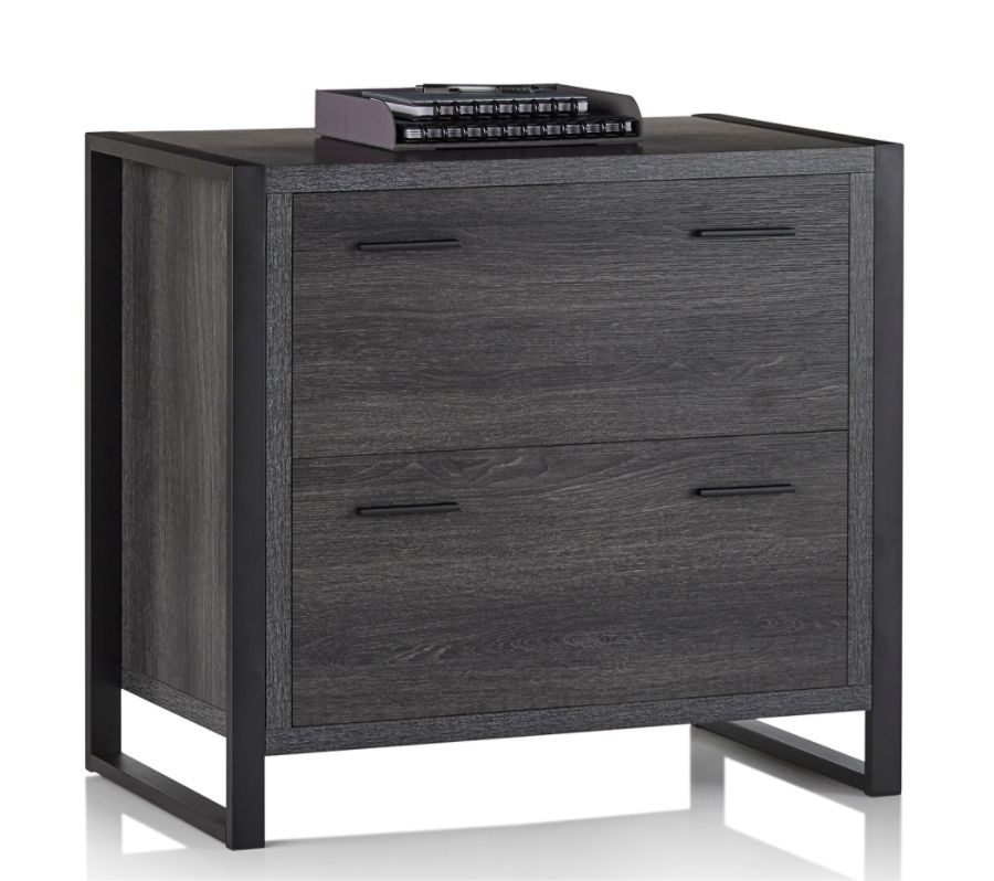 slide 7 of 10, Realspace Dejori 2-Drawer File Cabinet, Lateral, 32-3/4''W, Charcoal, 1 ct