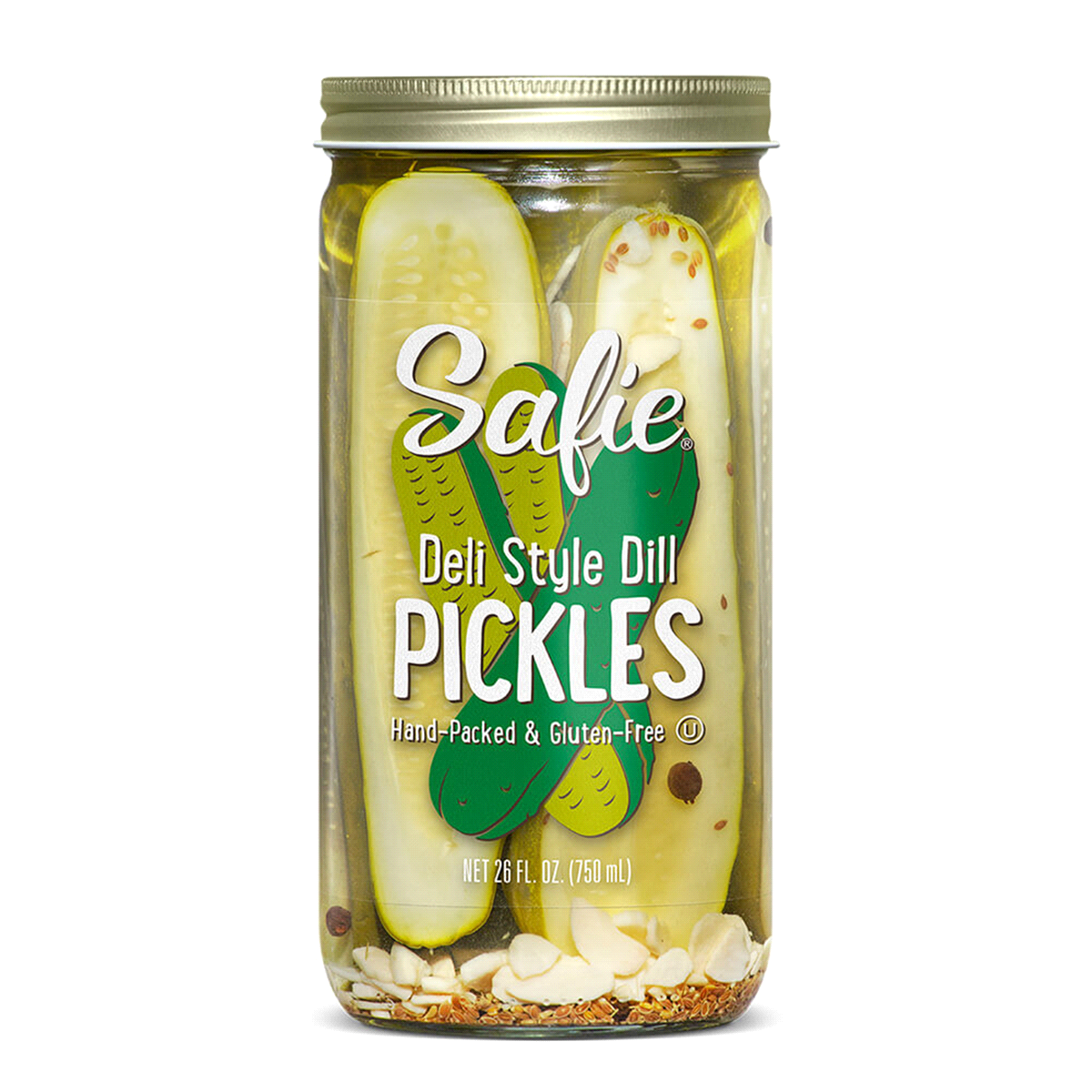 slide 1 of 1, Safie Deli Style Dill Pickles, 26 oz