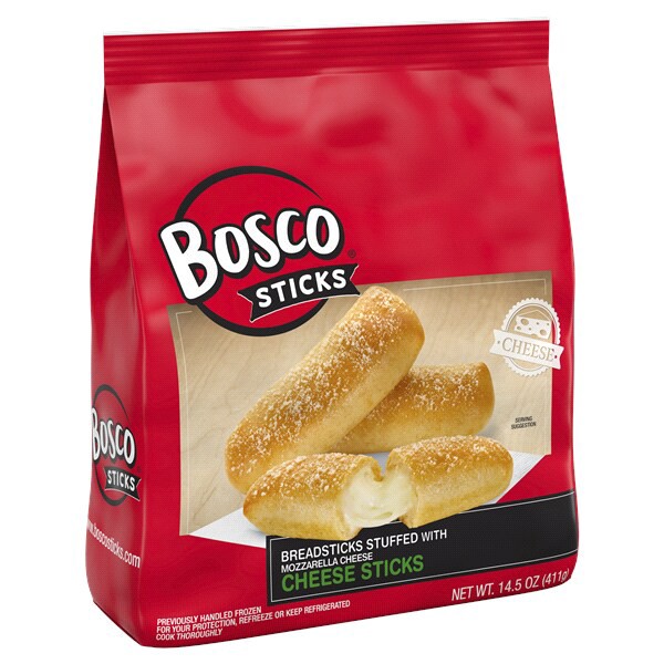 slide 4 of 29, Bosco's Mozzarella Cheese Stuffed Breadsticks, 14.5 oz (Frozen), 411.55 g