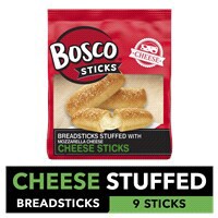 slide 12 of 29, Bosco's Mozzarella Cheese Stuffed Breadsticks, 14.5 oz (Frozen), 411.55 g