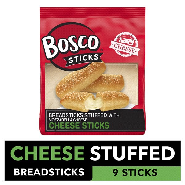 slide 2 of 29, Bosco's Mozzarella Cheese Stuffed Breadsticks, 14.5 oz (Frozen), 411.55 g