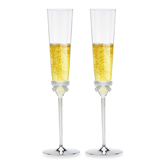 slide 1 of 2, Kate Spade New York Grace Avenue Toasting Flutes, 2 ct